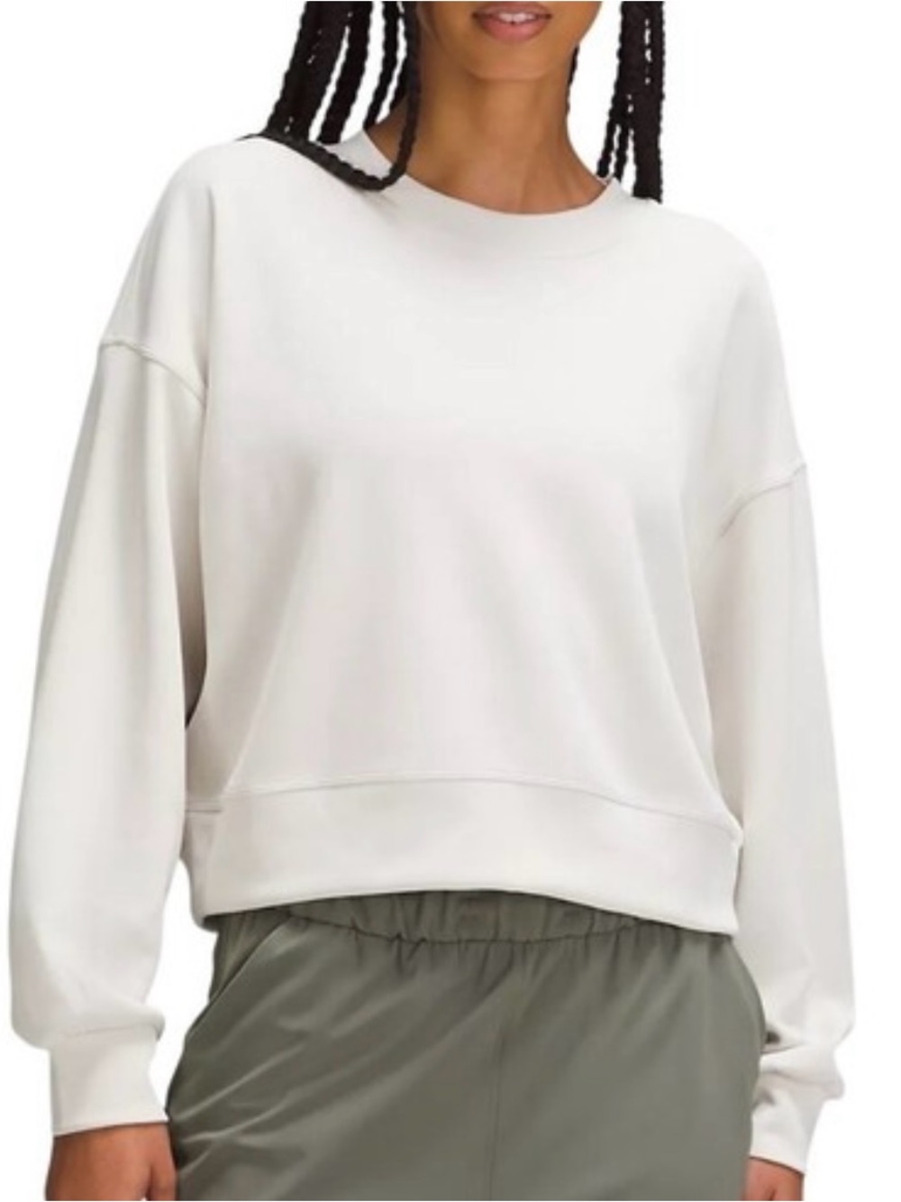 Lululemon Softstreme Perfectly Oversized Cropped Crew Size 10